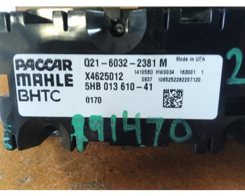 PETERBILT 579 TEMPERATURE CONTROL