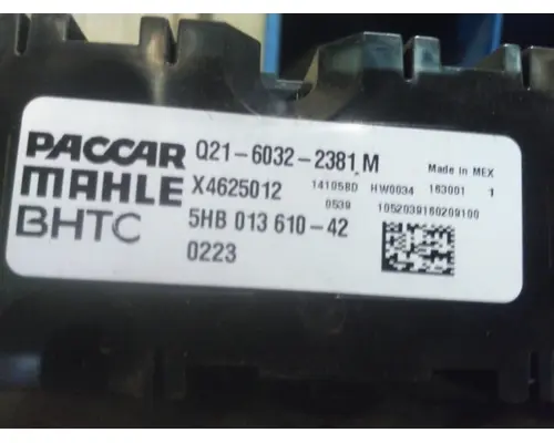 PETERBILT 579 TEMPERATURE CONTROL