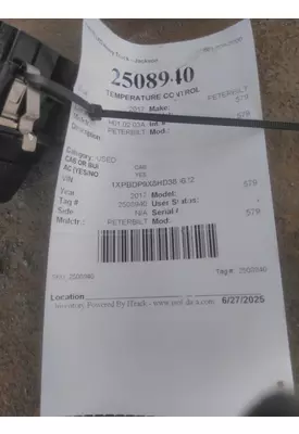 PETERBILT 579 TEMPERATURE CONTROL