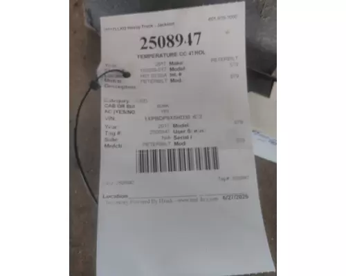 PETERBILT 579 TEMPERATURE CONTROL