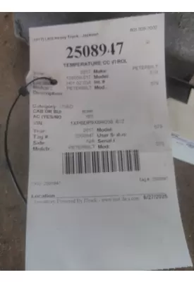 PETERBILT 579 TEMPERATURE CONTROL