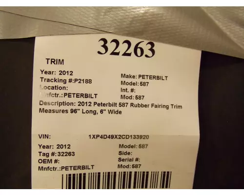 PETERBILT 587 Body Parts, Misc.