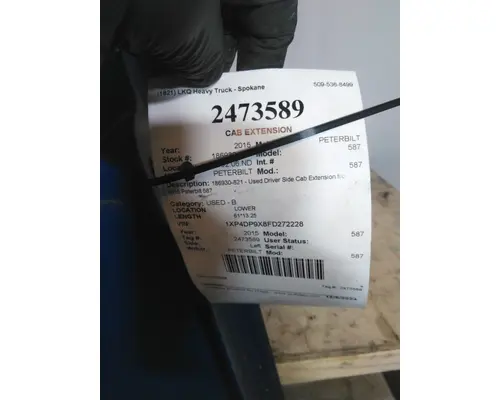 PETERBILT 587 CAB EXTENSION