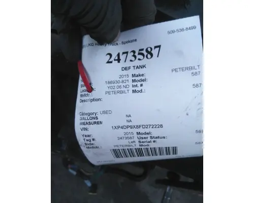 PETERBILT 587 DEF TANK