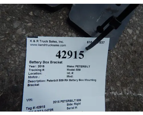 PETERBILT 589 Brackets, Misc.