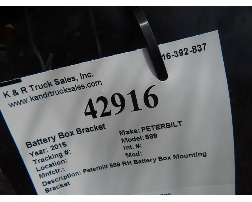 PETERBILT 589 Brackets, Misc.