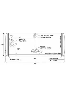 PETERBILT 95-104 GALLON FUEL TANK