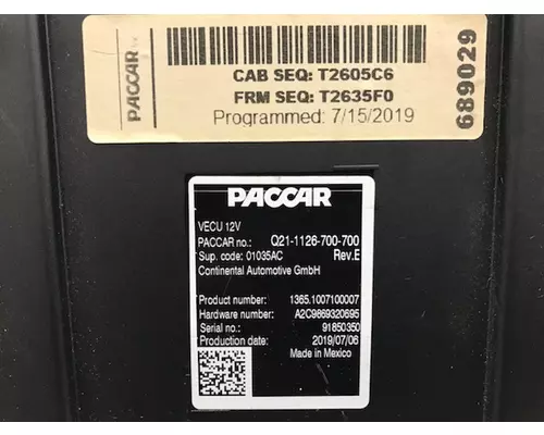 PETERBILT CAB CONTROL MODULE Electronic Chassis Control Modules