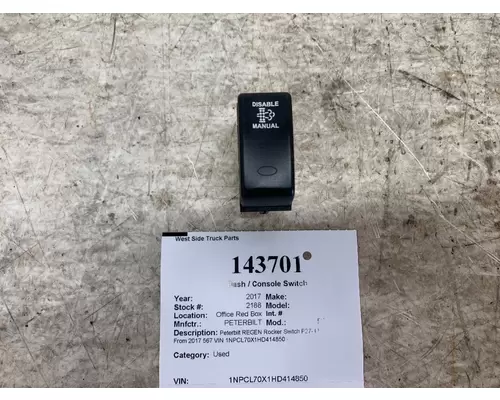 PETERBILT P27-1177-012 Dash  Console Switch