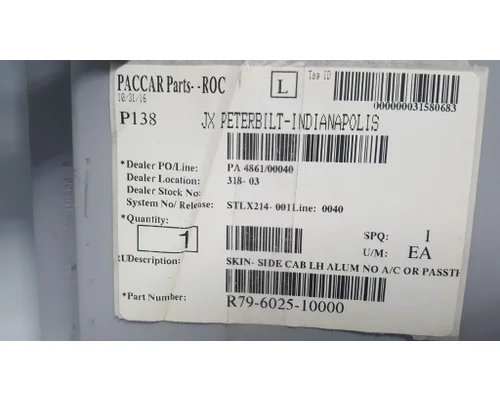 PETERBILT R79-6025-10000 Body & Cab Parts, Misc.