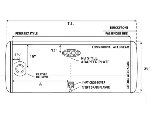 PETERBILT VARIOUS MODELS Fuel Tank