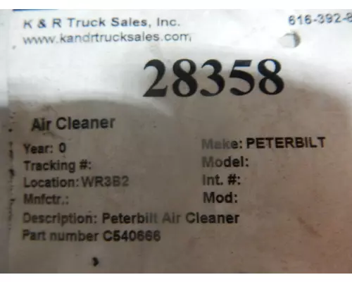 PETERBILT  Air CleanerParts 