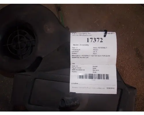 PETERBILT  Heater Assembly