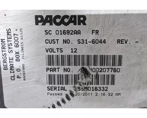 PETERBILT  Heater or Air Conditioner Parts, Misc.