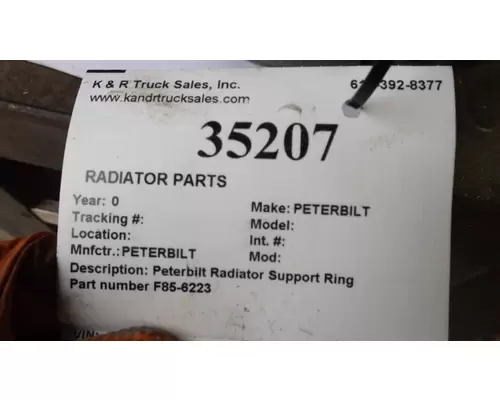 PETERBILT  Radiator Parts