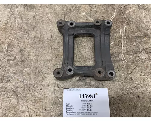 Brackets, Misc. PACCAR 2027600 West Side Truck Parts