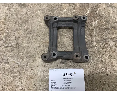 Brackets, Misc. PACCAR 2027600 West Side Truck Parts