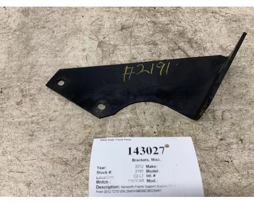 Brackets, Misc. PACCAR A11-6127R West Side Truck Parts