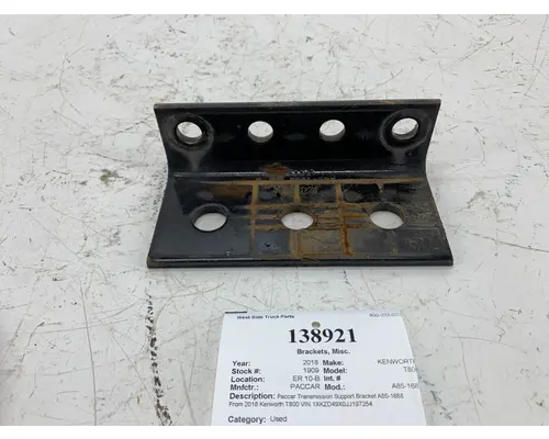 Brackets, Misc. PACCAR A85-1688 West Side Truck Parts