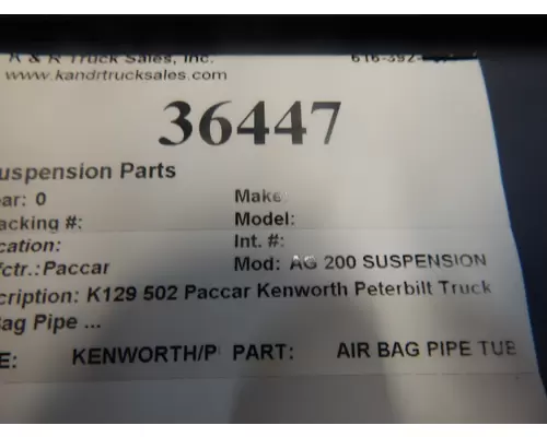 Paccar AG 200 SUSPENSION Suspension Parts