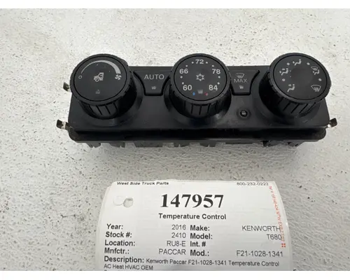 Temperature Control PACCAR F21-1028-1341 West Side Truck Parts