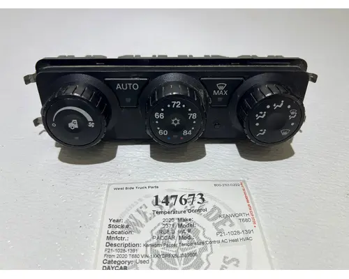 Temperature Control PACCAR F21-1028-1391 West Side Truck Parts