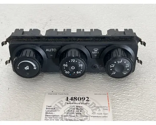 Temperature Control PACCAR F21-1028-13A1 West Side Truck Parts