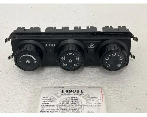 Temperature Control PACCAR F21-1028-13B1 West Side Truck Parts