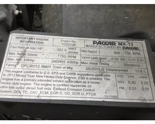 Paccar MX13 Engine Assembly