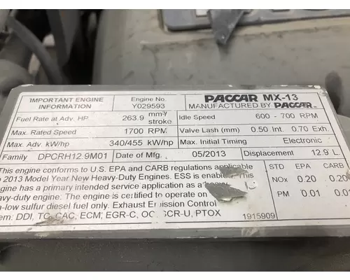 Paccar MX13 Engine Assembly