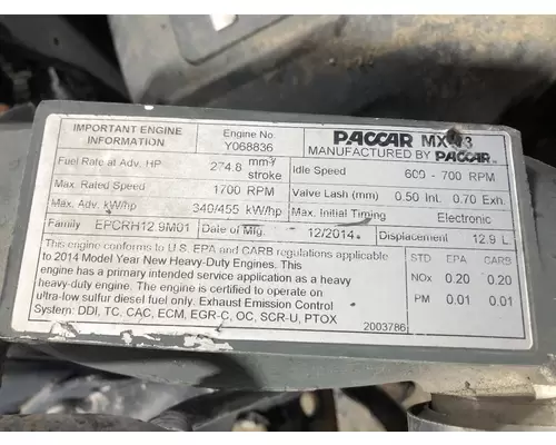 Paccar MX13 Engine Assembly