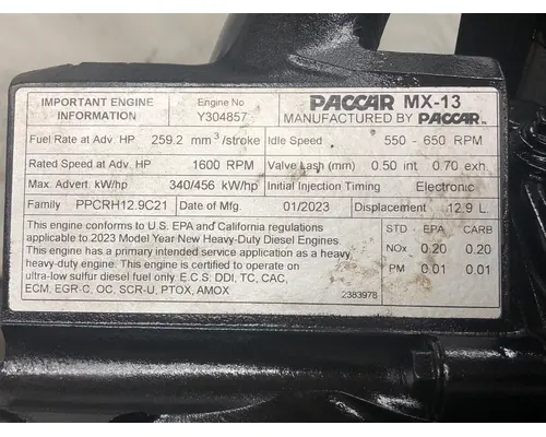 Paccar MX13 Engine Assembly