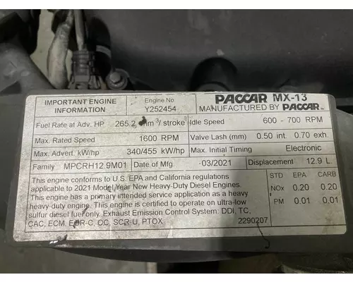 Paccar MX13 Engine Assembly