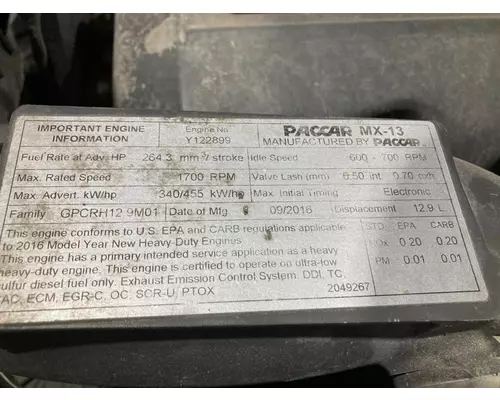 Paccar MX13 Engine Assembly