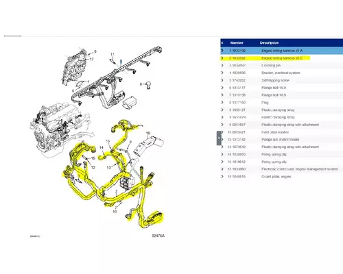 Paccar MX13 Engine Wiring Harness