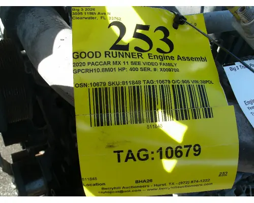 Engine Assembly PACCAR MX 11 Big 3 Truck Parts, LLC