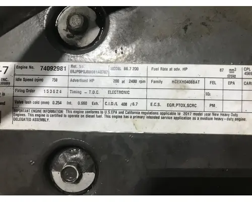 Paccar PX7 Engine Assembly