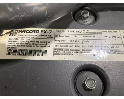 Paccar PX7 Engine Assembly