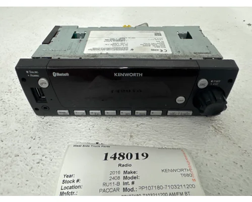 Radio PACCAR PP107180-7103211200 West Side Truck Parts