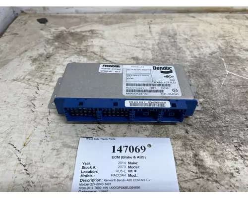 ECM (Brake & ABS) PACCAR Q27-6040-1401 West Side Truck Parts