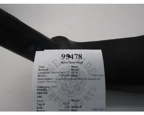 Mirror (Side View) PACCAR R59-1020-1 West Side Truck Parts