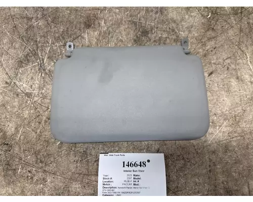 Interior Sun Visor PACCAR S73-1043-661 West Side Truck Parts
