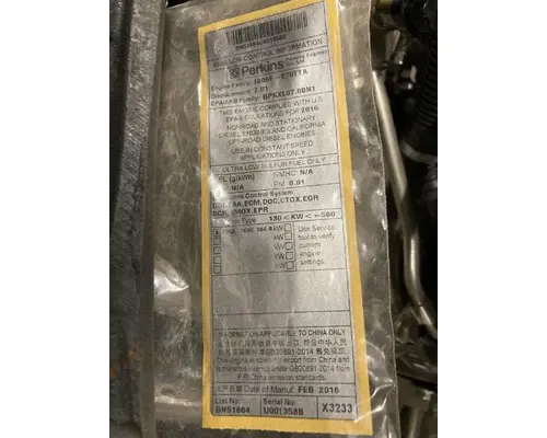 Perkins 1206F-E70TTA Engine Assembly