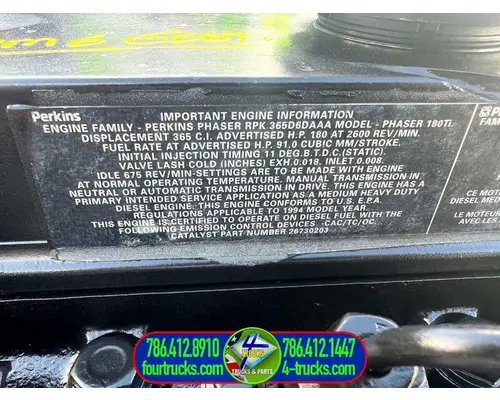 Perkins PHASER 180Ti Engine Assembly