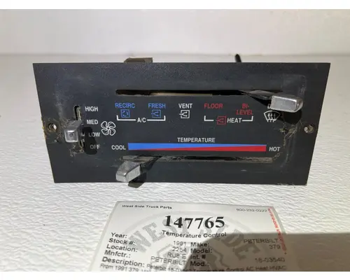 Temperature Control PETERBILT 18-03545 West Side Truck Parts