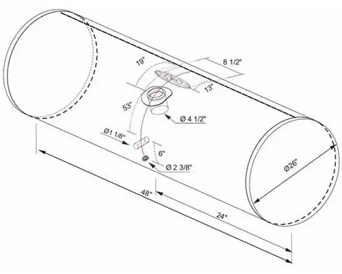 Fuel Tank PETERBILT 330 1995-2005 LKQ Wholesale Truck Parts