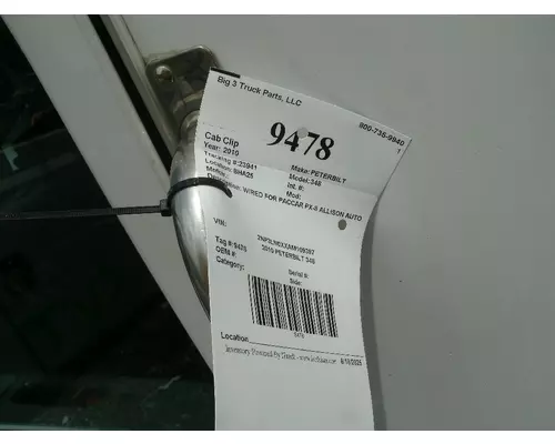 Cab PETERBILT 348 Big 3 Truck Parts, LLC