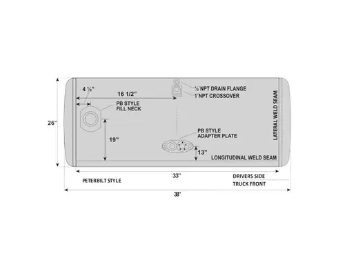 Fuel Tank PETERBILT 352 LKQ Geiger Truck Parts