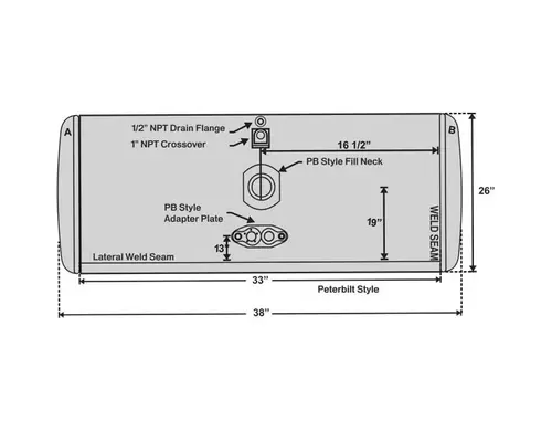 Fuel Tank PETERBILT 352 LKQ Thompson Motors - Wykoff