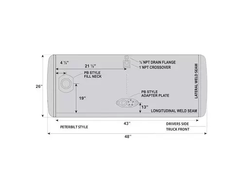 Fuel Tank PETERBILT 352 LKQ Thompson Motors - Wykoff